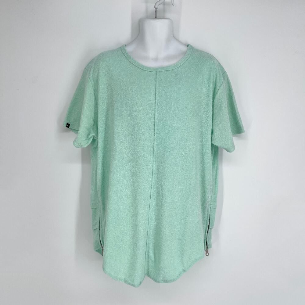 Homme + Femme NEW Mens Triple Layer Cross T-Shirt XXL *READ* Terry Cloth Green